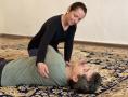 Salena Irion giving a Breema bodywork treatment