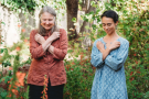 Alexis and Birthe in the Garden