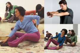 Group shots with Alexis in foreground (Sophie in Background and Felipe stretching arms 