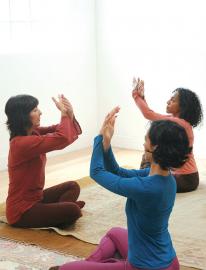 Students participating in a Self-Breema Class