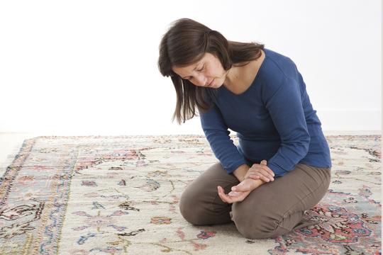 Cornelia Weiss doing Self-Breema exercise for body-mind connection