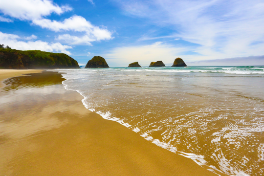 Tidal waters on the Oregon coast.